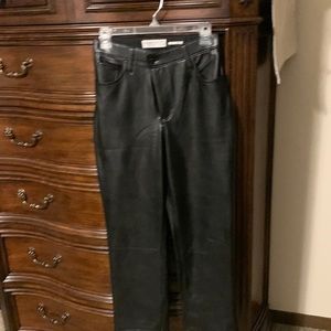 Abercrombie 90’s straight ultra high rise cross cross waistband straight pants